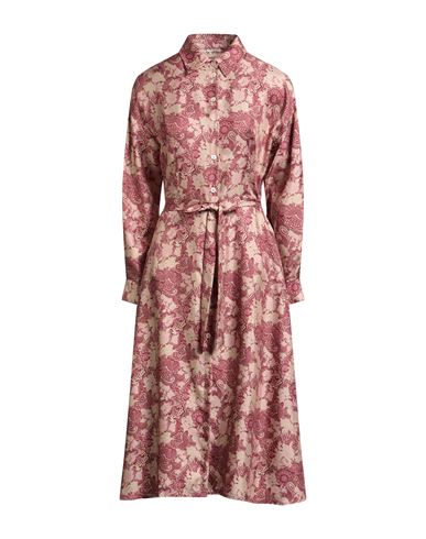 Massimo Alba Woman Midi Dress Beige Size Xs Silk In Multi