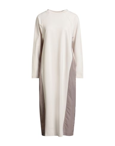 Jijil Woman Midi Dress Beige Size 8 Viscose, Polyester, Elastane In White