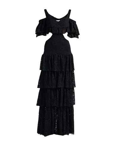 Odi Et Amo Woman Maxi Dress Black Size 8 Viscose, Cotton, Nylon In Black