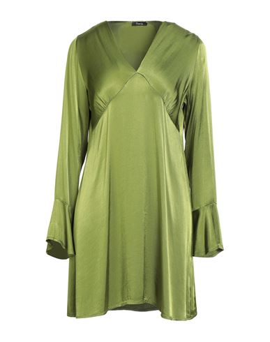 Hanita Woman Mini Dress Sage Green Size M Viscose In Green
