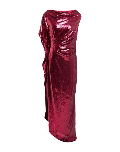 Clips Woman Maxi Dress Garnet Size 4 Polyester In Red