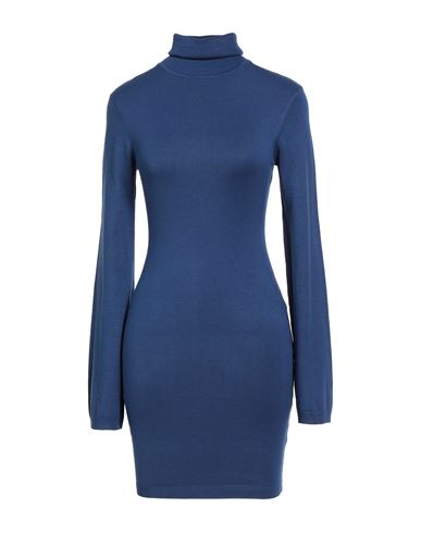 Xt Studio Woman Mini Dress Blue Size L Viscose, Nylon In Blue