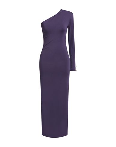 Giulia N Couture Couture Woman Maxi Dress Purple Size M Viscose, Elastane In Purple