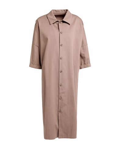 Y's Yohji Yamamoto Woman Midi Dress Taupe Size 2 Cotton In Brown