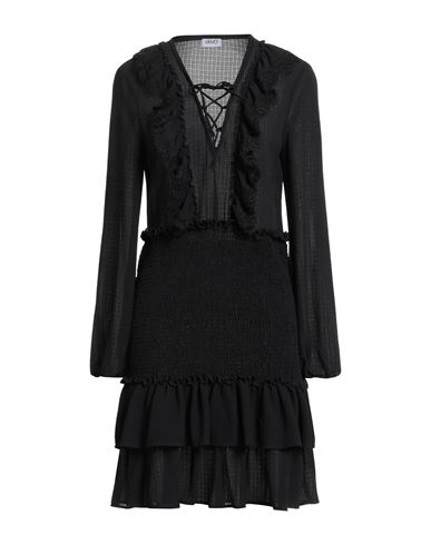 Liu •jo Woman Mini Dress Black Size 6 Polyester, Elastane, Polyamide, Viscose, Cotton