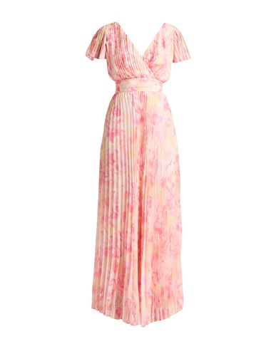 Liu •jo Woman Maxi Dress Salmon Pink Size 4 Polyester In Pink