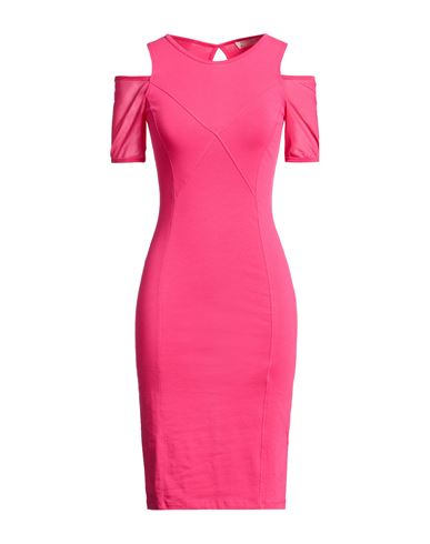 Liu •jo Better Woman Mini Dress Magenta Size Xxs Cotton, Elastane In Pink