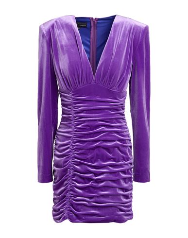 Tassos Mitropoulos Woman Mini Dress Purple Size M Pes, Elastane In Purple
