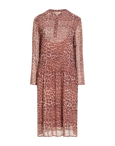 Vestido midi Mujer Marrón chocolate 36,38 Mujer