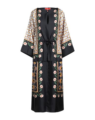 Hogan Woman Midi Dress Black Size M Silk In Black