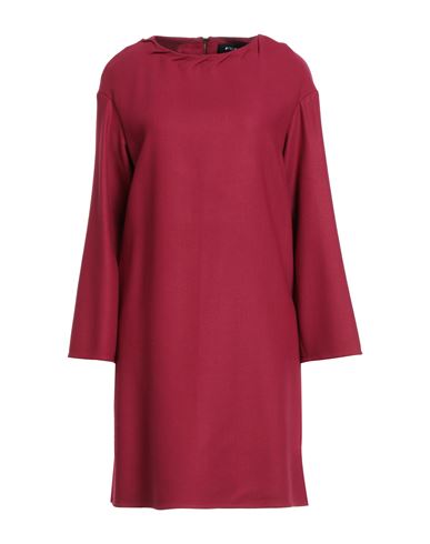 Paule Ka Woman Mini Dress Garnet Size 6 Viscose, Virgin Wool, Elastane In Red
