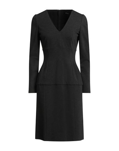 Paule Ka Woman Midi Dress Charcoal Size 14 Viscose, Polyamide, Elastane, Polyester In Black