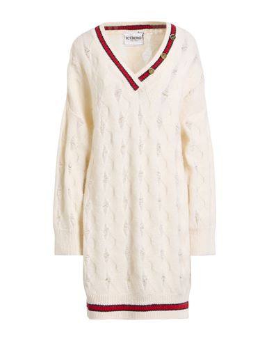 Iceberg Woman Mini Dress Ivory Size M Wool, Polyamide, Mohair Wool In White