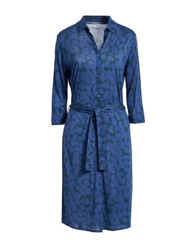 Majestic Filatures Woman Mini Dress Slate Blue Size 1 Virgin Wool, Lyocell In Blue