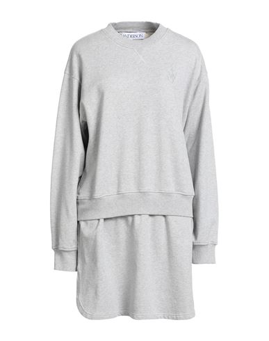 Jw Anderson Woman Mini Dress Light Grey Size L Cotton In Gray