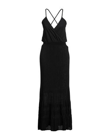 Liu •jo Woman Maxi Dress Black Size 8 Polyester In Black