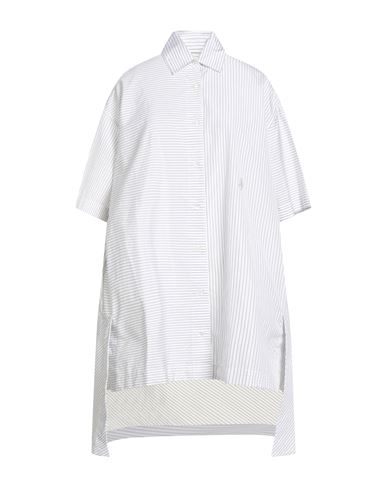 Jw Anderson Woman Midi Dress Grey Size 6 Cotton In White