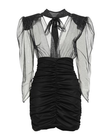 Nineminutes Woman Mini Dress Black Size 4 Pes, Polyester, Viscose, Elastane In Black