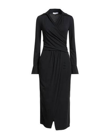 Please Woman Midi Dress Black Size Xl Polyester, Elastane In Black
