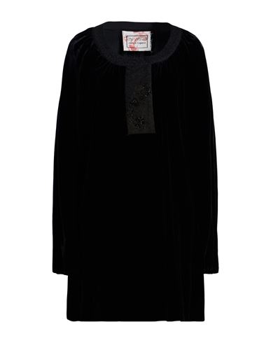 By Walid Woman Mini Dress Black Size S Silk, Viscose In Black