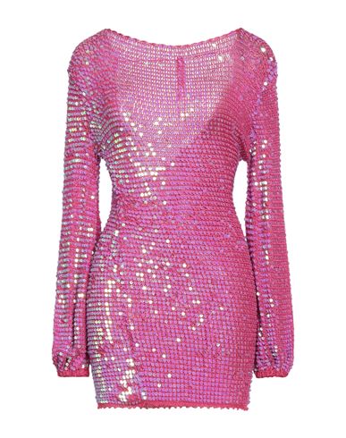 Retroféte Retrofête Woman Mini Dress Fuchsia Size M/l Viscose In Pink