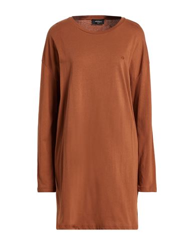 Ottod'ame Woman Mini Dress Tan Size 8 Cotton In Brown