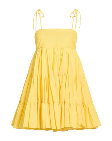 Aniye By Woman Mini Dress Yellow Size 2 Cotton In Multi