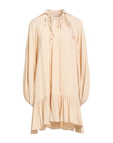 Semicouture Woman Mini Dress Cream Size 8 Acetate, Silk In Neutral