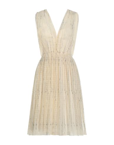 Elisabetta Franchi Woman Midi Dress Beige Size 6 Polyester In Neutral