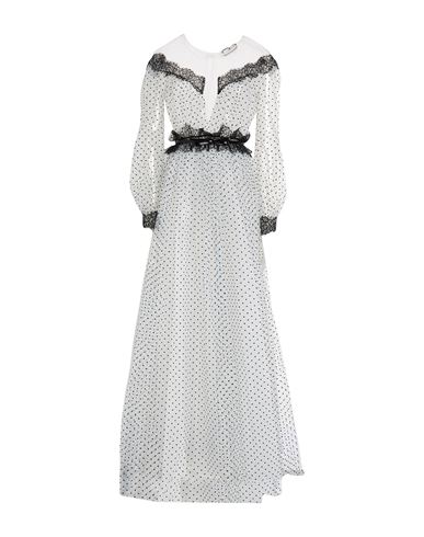Elisabetta Franchi Red Carpet Woman Maxi Dress Off White Size 4 Polyamide In White