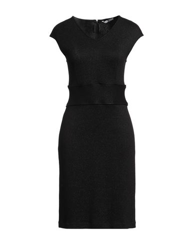 Caliban Woman Midi Dress Black Size 10 Polyester, Viscose, Polyamide In Blue