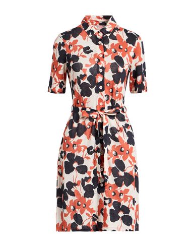Majestic Filatures Woman Mini Dress Ivory Size 1 Cotton, Linen In Multi
