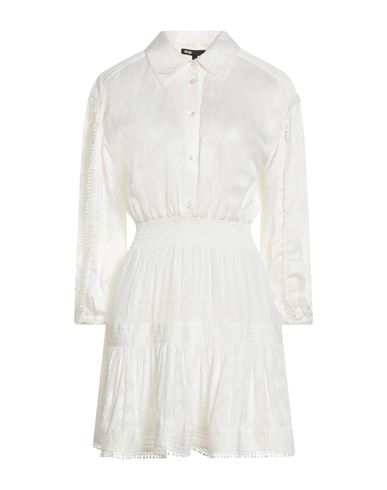 Maje Woman Mini Dress White Size 8 Viscose, Linen, Modal In White
