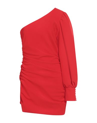 Jijil Woman Mini Dress Tomato Red Size 8 Polyester, Elastane