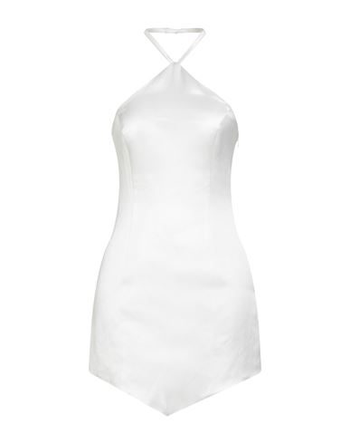 Mvp Wardrobe Woman Mini Dress White Size 2 Linen, Viscose In White