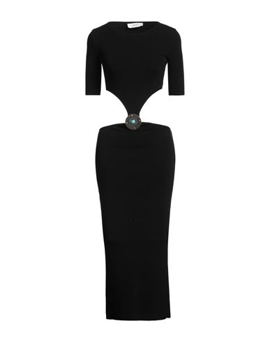 Akep Woman Maxi Dress Black Size 6 Ecovero Viscose, Polyester In Black