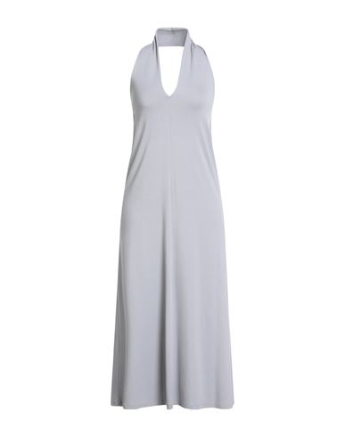 Kaos Day By Day Woman Midi Dress Grey Size 8 Viscose, Elastane In Gray