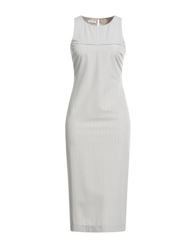 Patrizia Pepe Woman Midi Dress Grey Size 8 Polyester, Viscose, Elastane In Gray