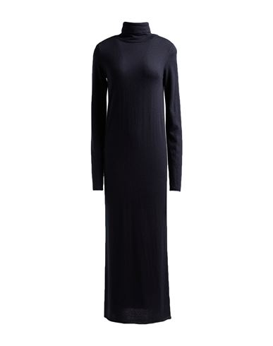 Lamberto Losani Woman Maxi Dress Midnight Blue Size S Cashmere, Silk In Black
