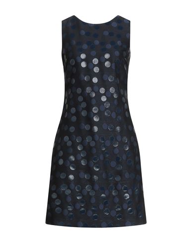 Aspesi Woman Mini Dress Midnight Blue Size 6 Polyester, Wool, Silk, Viscose, Synthetic Fibers In Blue