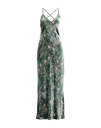 Pierre-louis Mascia Woman Maxi Dress Green Size M Viscose, Silk In Multi