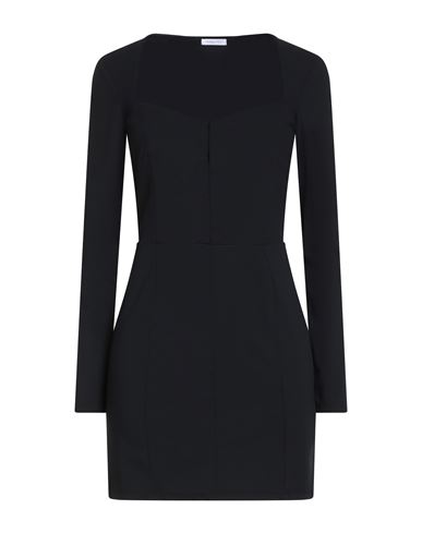 Patrizia Pepe Woman Mini Dress Black Size 6 Polyester, Virgin Wool, Elastane In Black