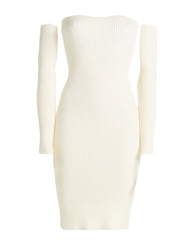 Haveone Woman Mini Dress Cream Size Onesize Viscose, Polyester, Polyamide In White