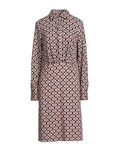 Robert Friedman Woman Midi Dress Black Size Xl Viscose, Polyamide, Elastane In Multi