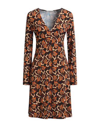 Maliparmi Malìparmi Woman Mini Dress Chocolate Brown Size 10 Viscose, Elastane In Brown