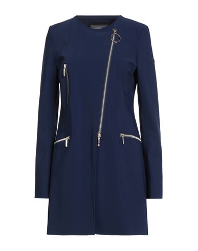 Up To Be Woman Overcoat & Trench Coat Navy Size 8 Nylon, Elastane In Blue