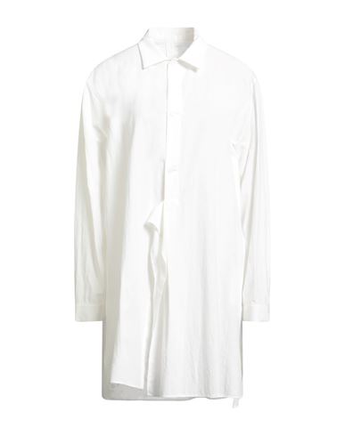 Y's Yohji Yamamoto Woman Shirt White Size 2 Cotton, Linen In Multi