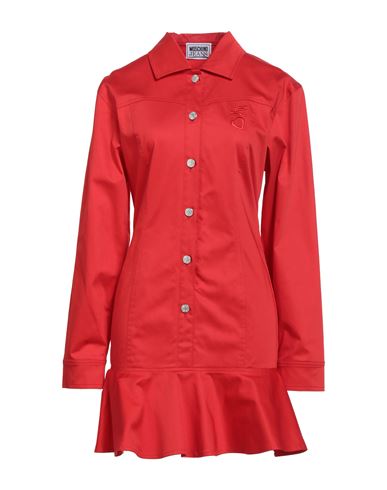 Moschino Jeans Woman Mini Dress Red Size 8 Cotton, Elastane In Red