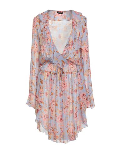 Liu •jo Better Woman Midi Dress Light Blue Size 10 Viscose In Blue