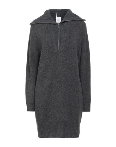 Pinko Woman Mini Dress Charcoal Size L Wool, Cashmere, Viscose, Nylon In Gray